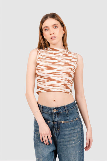 Polo Crop Murcia CROPTOPS NOW Marron Claro XS 