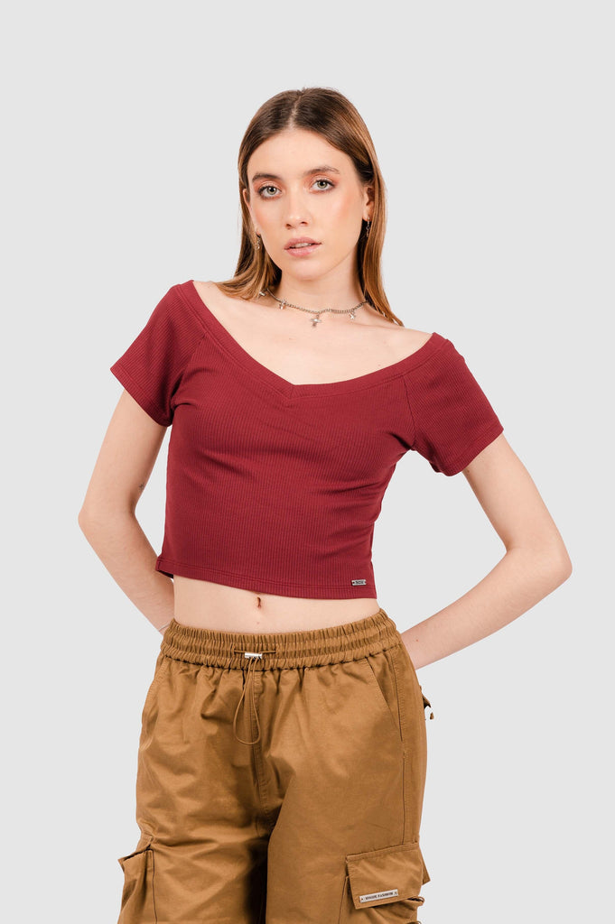 Croptop Sad CROPTOPS NOW Vino XS 