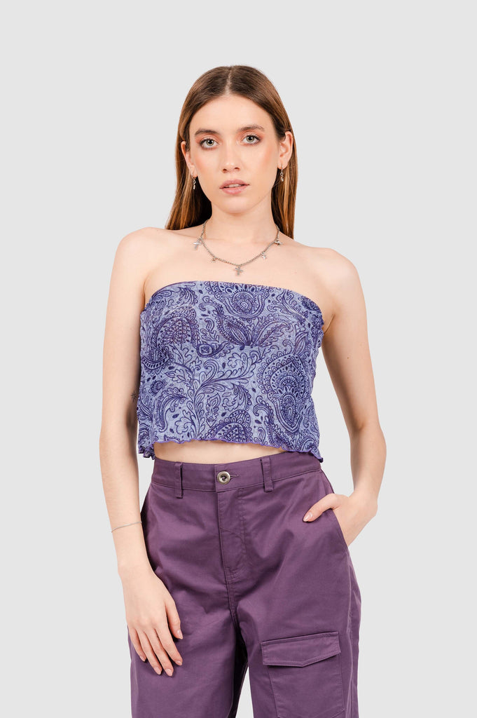 Croptop Boho CROPTOPS NOW Morado XS 