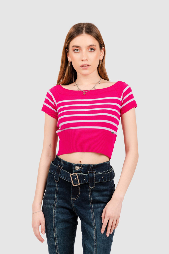 Polo Crop Madox POLOS NOW Fucsia XS 