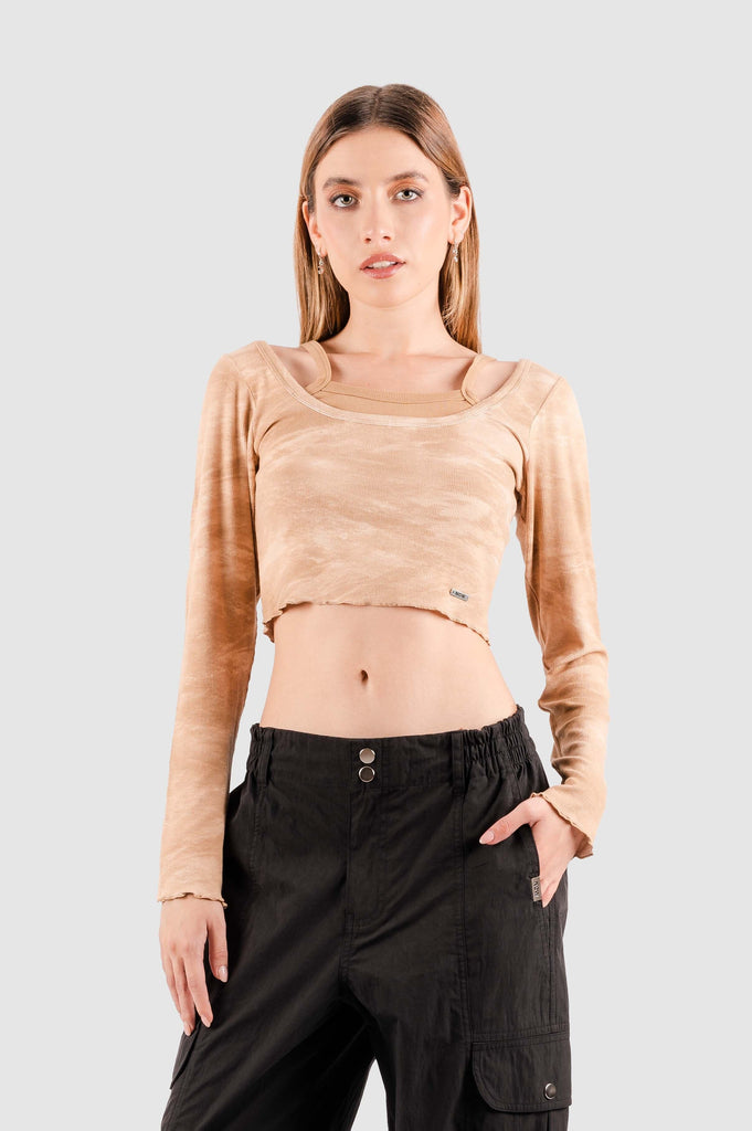 Croptop Alessandria CROPTOPS NOW Marron Claro S 