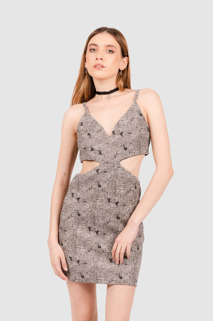 Vestido Cut Out Tinsley VESTIDOS NOW Gris Claro XS 