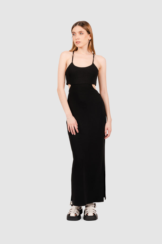 Maxi Vestido Hamina VESTIDOS NOW Negro XS 