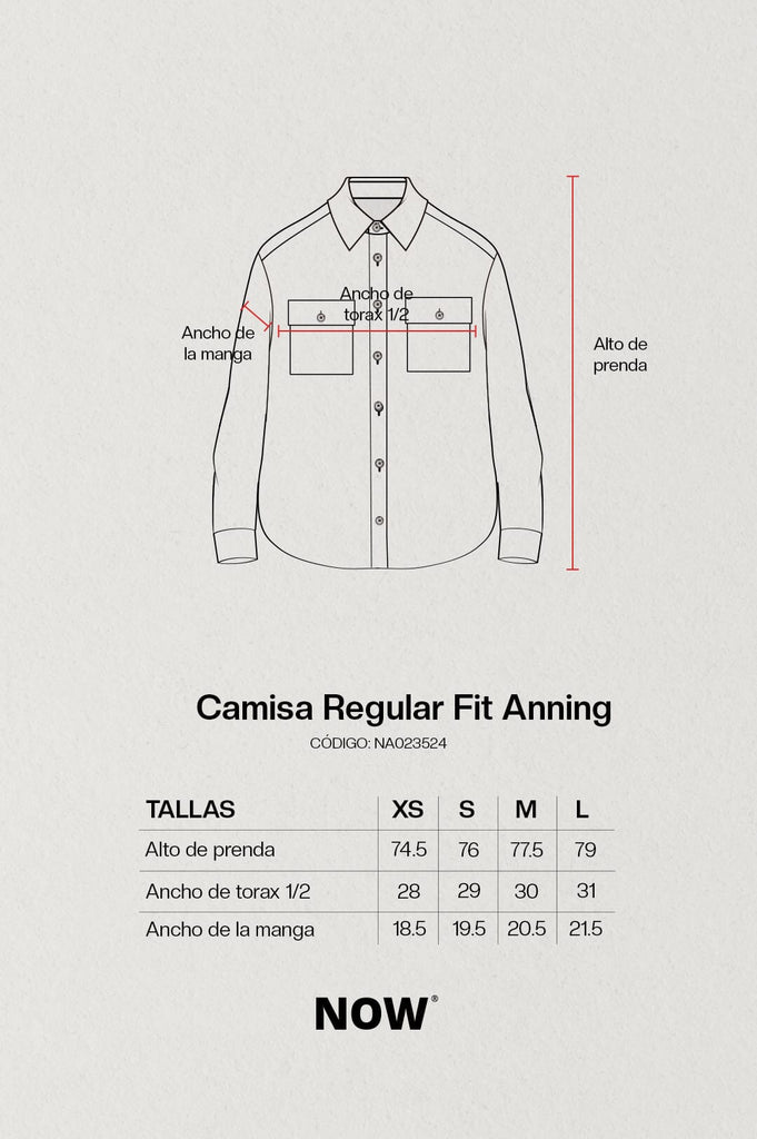 Camisa Regular Fit Anning CAMISAS NOW 