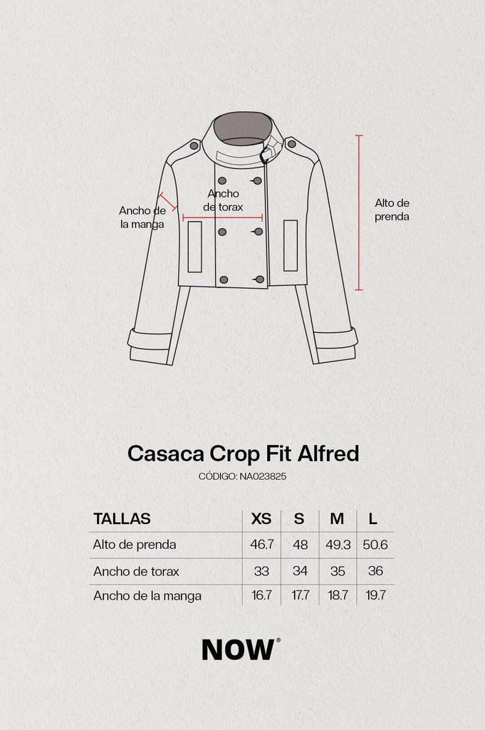 Casaca Crop Fit Alfred CASACAS NOW 