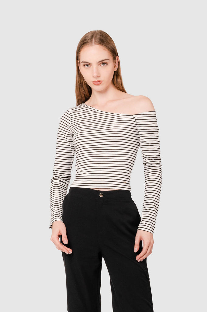 Crop Top M/Larga Brewester CROPTOPS NOW Blanco XS 