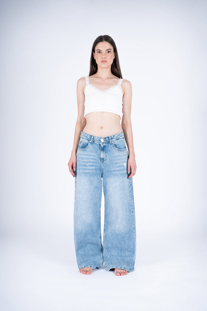 Pantalón Denim Wide Leg Blaze PANTALONES NOW Azul Claro 24 