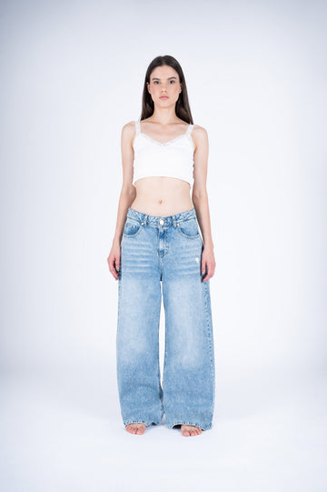 Pantalón Denim Wide Leg Blaze PANTALONES NOW Azul Claro 24 