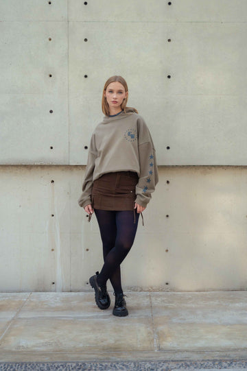 Planet Heavyweight Hoodie- Moka POLERAS NOW Marron Claro S 