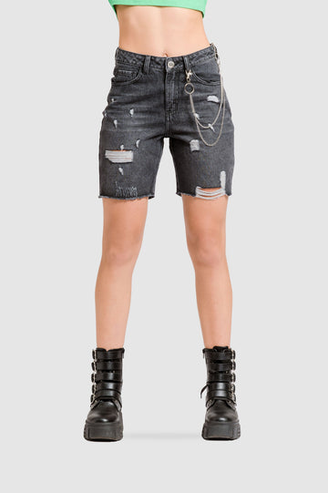 Short Denim Tannis - Negro SHORTS NOW 