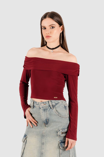 Blusa Off Shoulder Lambert BLUSAS NOW Rojo S 