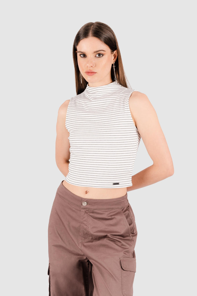 Croptop Luke CROPTOPS NOW Blanco XS 