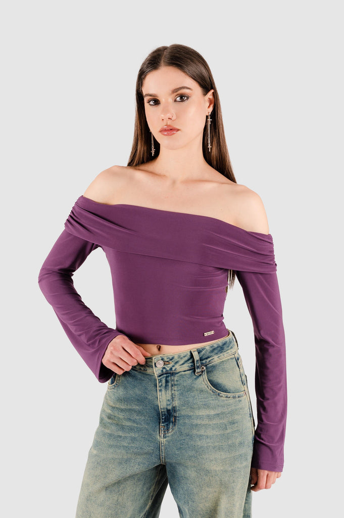 Blusa Off Shoulder Lambert BLUSAS NOW Morado S 