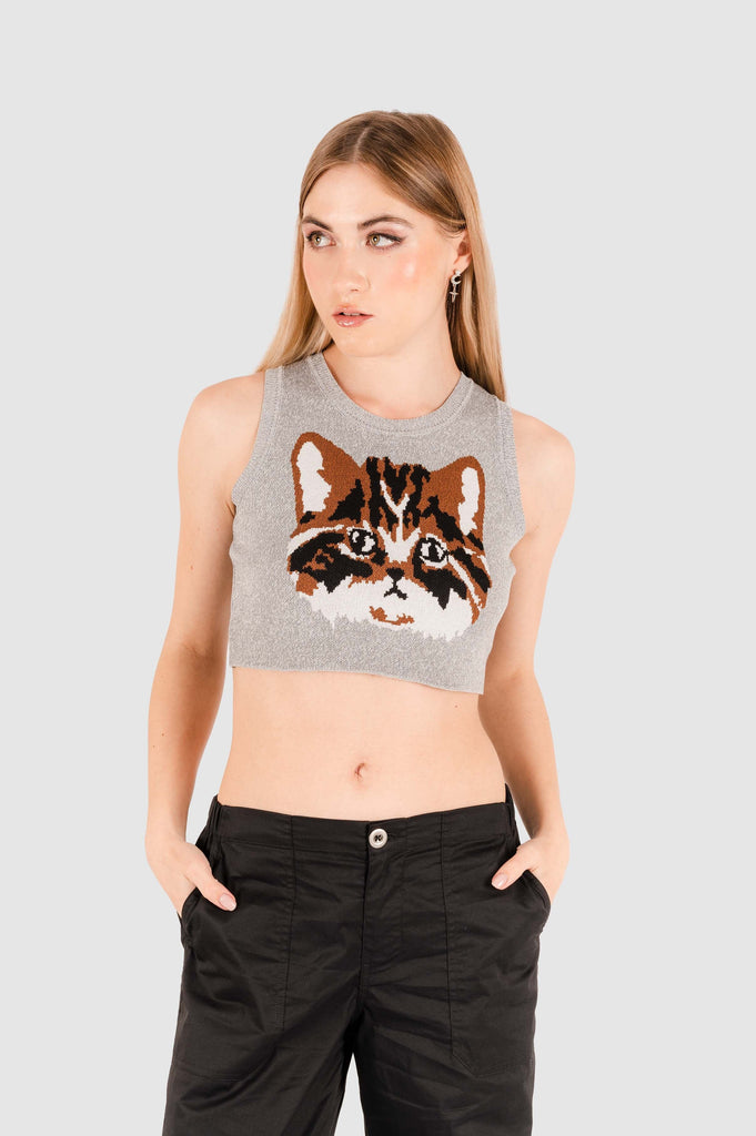 Croptop Cats CROPTOPS NOW Gris XS 