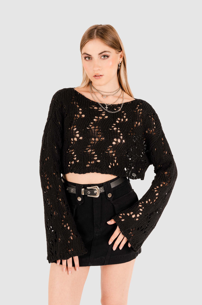 Croptop M/Larga Clay CROPTOPS NOW Negro XS 