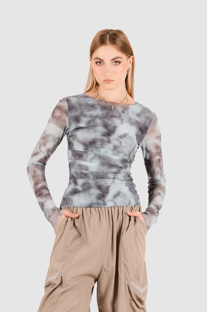 Blusa Mesh Reef BLUSAS NOW Gris S 