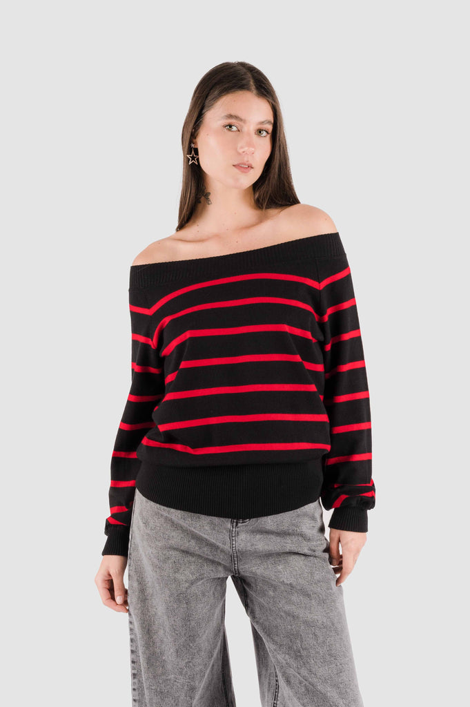 Chompa Off Shoulder Grover CHOMPAS NOW Negro XS 