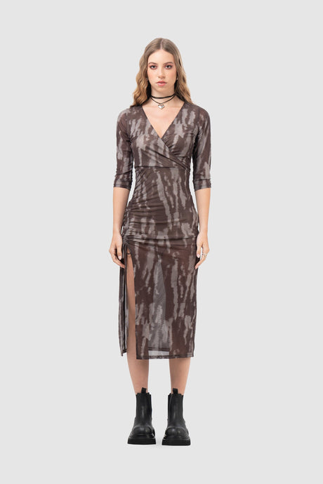 Maxi Vestido Elbitar VESTIDOS NOW Marron Oscuro XS 