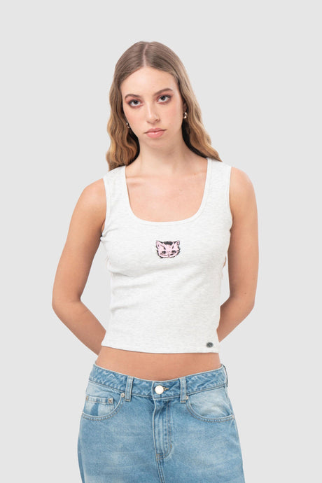 Tank Slim Fit Zyra POLOS NOW Melange XS 