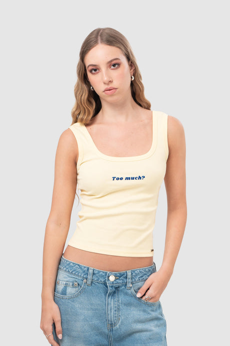 Tank Slim Fit Thanne CROPTOPS NOW Amarillo Claro XS 