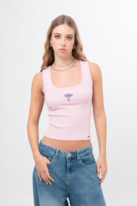 Tank Slim Fit Omex CROPTOPS NOW Rosado Claro XS 