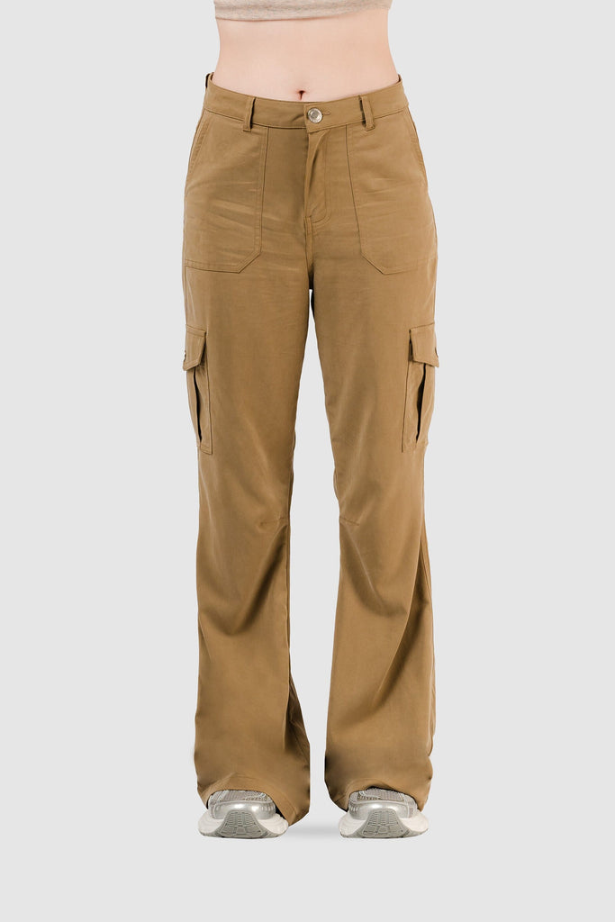 Pantalón Flare Fit Zeasy PANTALONES NOW Verde XS 