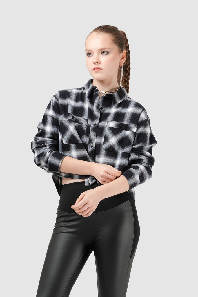 Camisa Crop Fit Alliot CAMISAS NOW Negro XS 