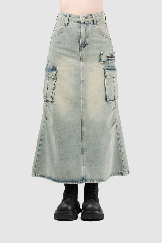 Maxi Falda Denim Irish FALDAS NOW Celeste S 