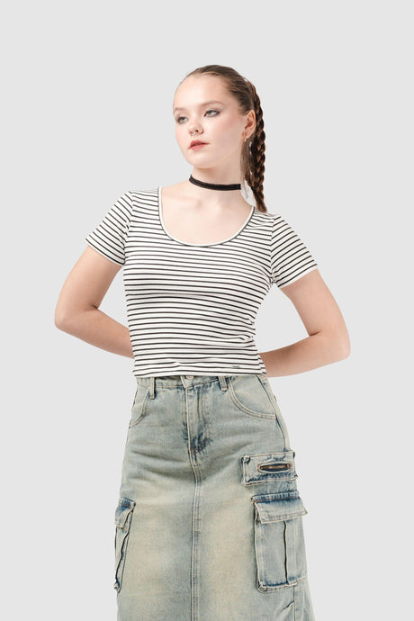 Polo Crop Slim Fit Fannin POLOS NOW Blanco XS 