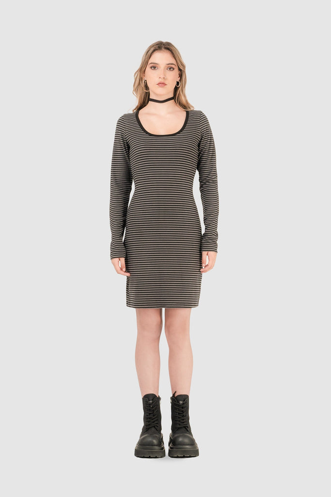 Midi Vestido Jouy VESTIDOS NOW Gris XS 
