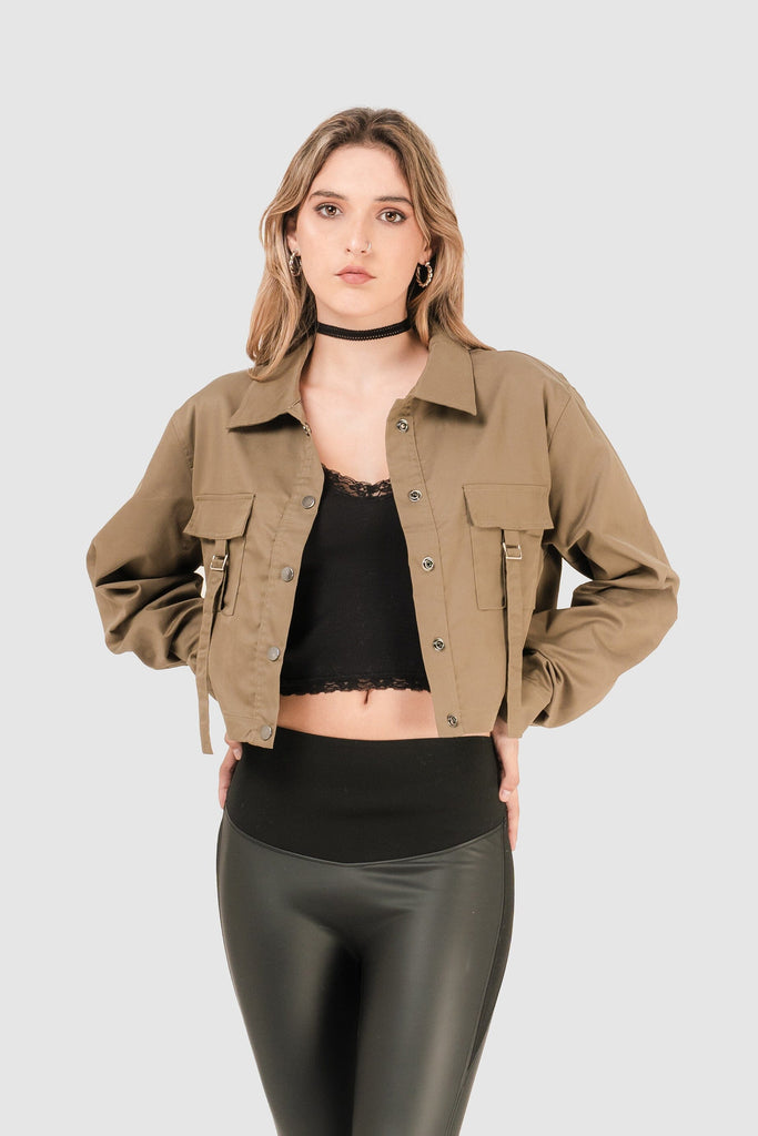 Casaca Crop Fit Gethin CASACAS NOW Verde XS 