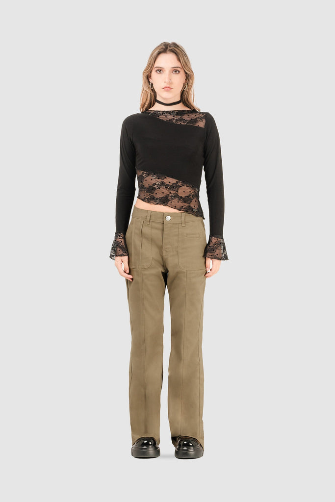 Pantalón Flare Fit Baxter PANTALONES NOW Verde Oscuro 24 