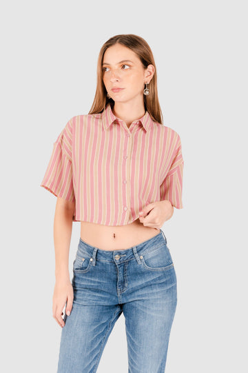 Camisa Fit Boxy Hannah CAMISAS NOW Rosado XS 