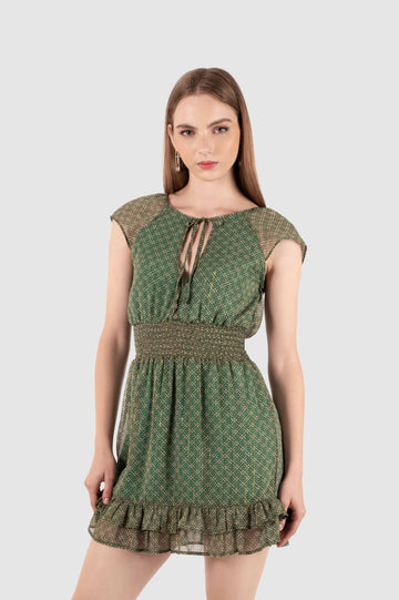 Mini Vestido Vany VESTIDOS NOW Verde XS 