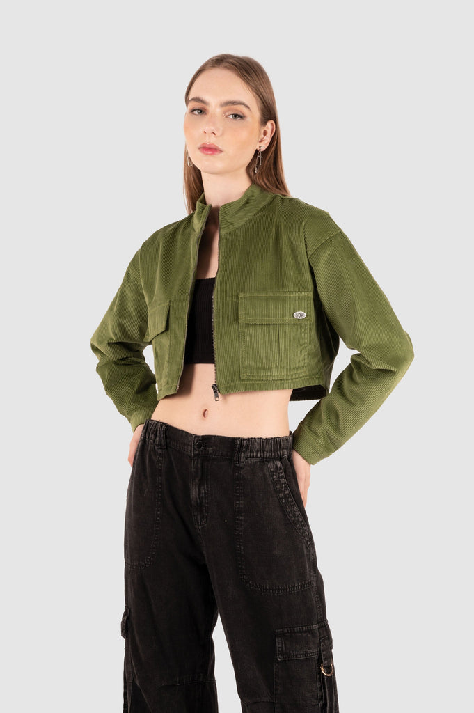 Casaca Crop Halo CASACAS NOW Verde XS 