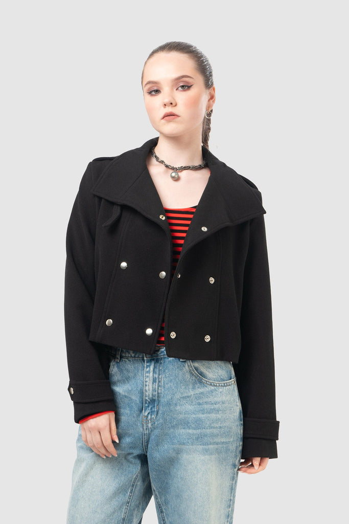 Casaca Crop Fit Alfred CASACAS NOW Negro XS 