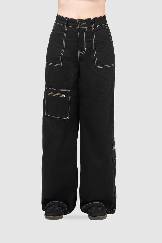 Pantalón Wide Leg Isis PANTALONES NOW Negro XS 