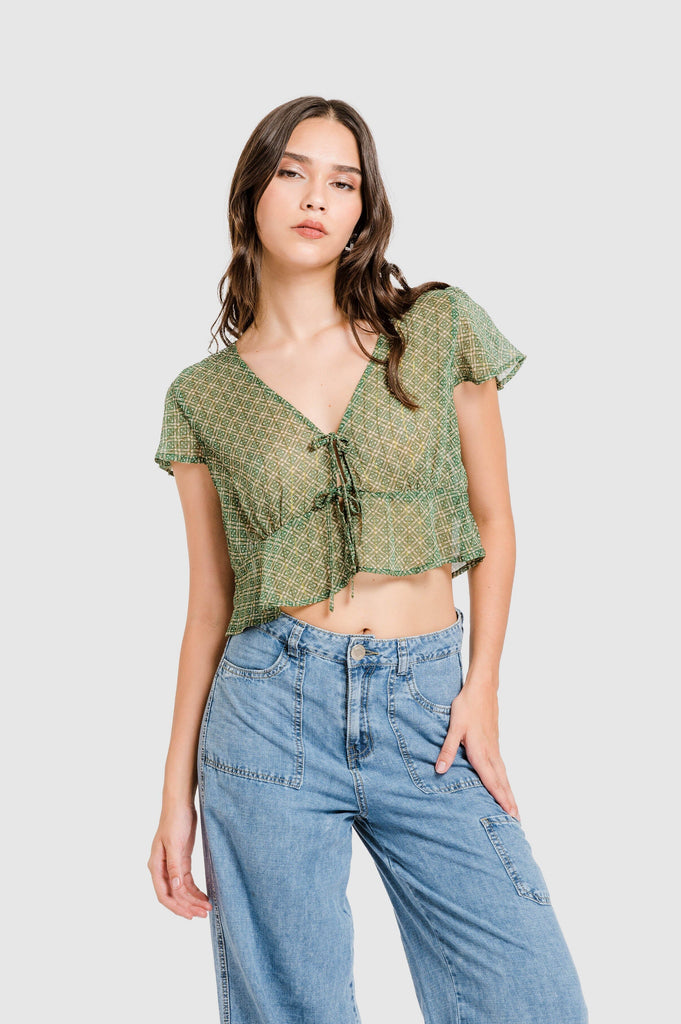 Blusa Emy BLUSAS NOW Verde XS 