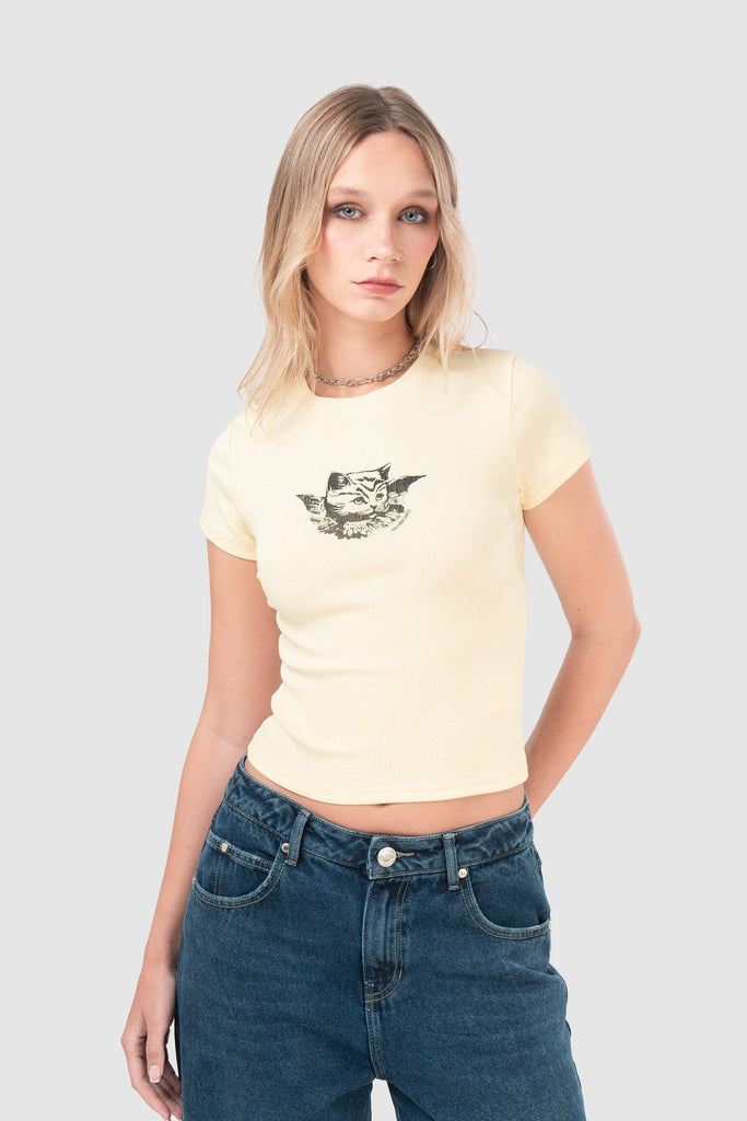 Polo Baby Tee Molly POLOS NOW Amarillo Claro XS 