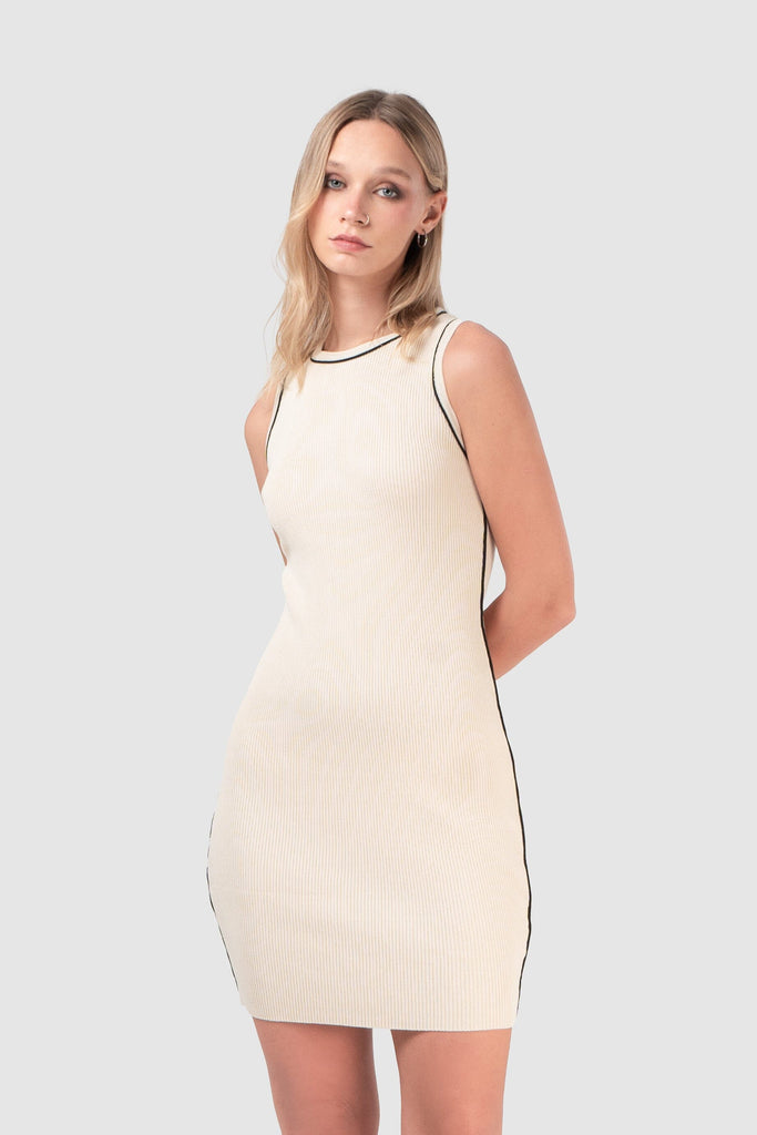 Midi Vestido Bari VESTIDOS NOW Beige Claro S 