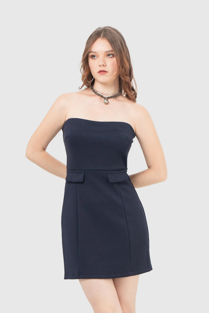 Mini Vestido Gregg VESTIDOS NOW Azul Oscuro XS 