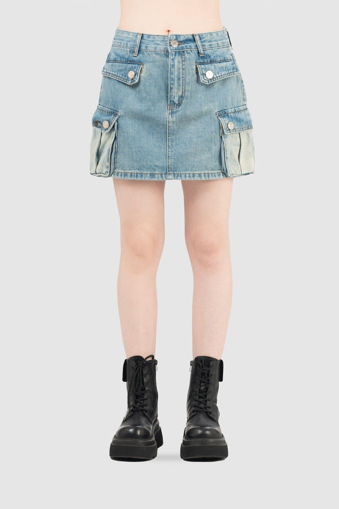 Mini Falda Denim Reitex FALDAS NOW Celeste S 