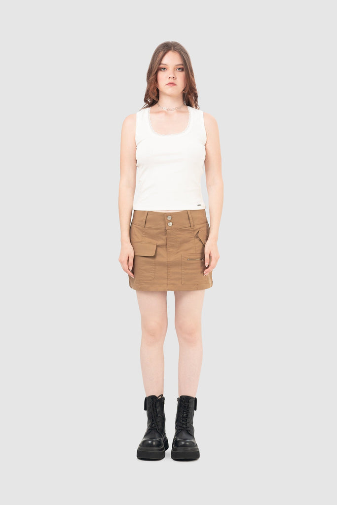 Mini Falda Caleb FALDAS NOW Marron Claro XS 