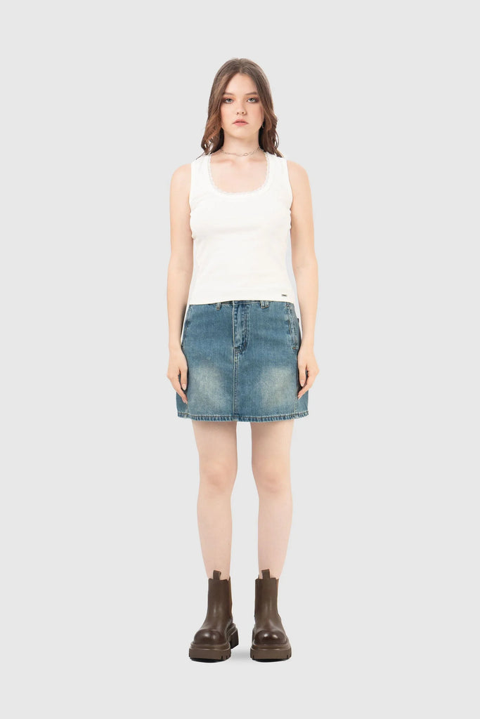 Mini Falda Denim Jazz FALDAS NOW Azul S 