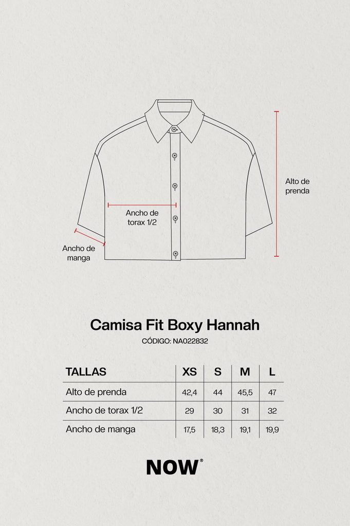Camisa Fit Boxy Hannah CAMISAS NOW 