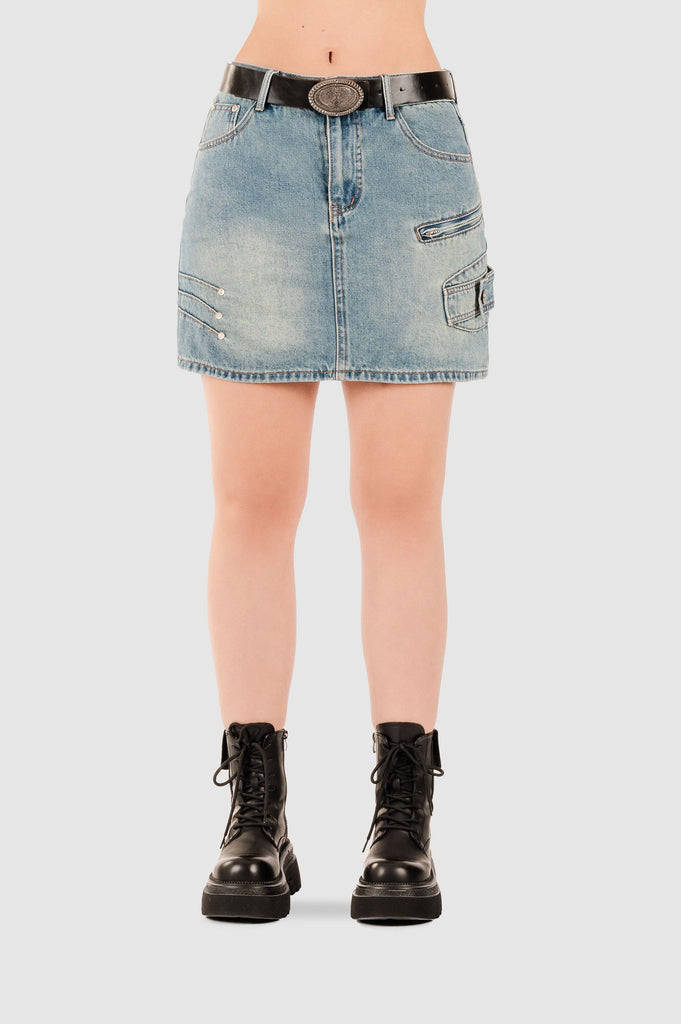 Mini Falda Denim Comboy FALDAS NOW Azul S 