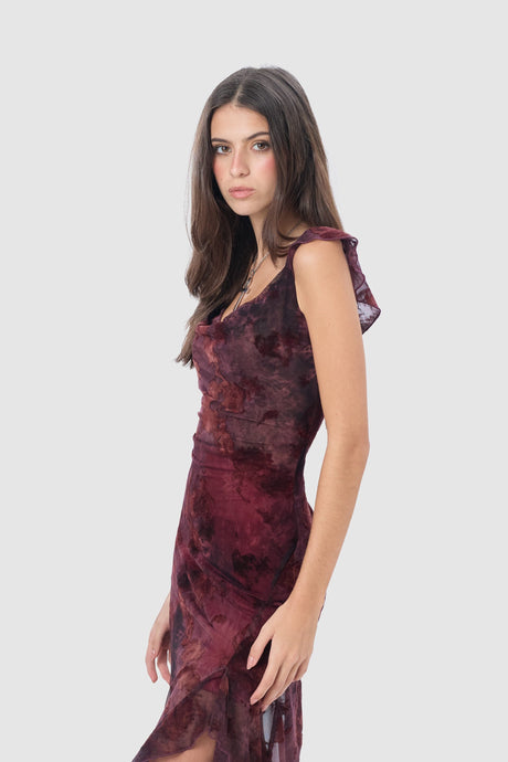 Maxi Vestido Caly VESTIDOS NOW Vino XS 