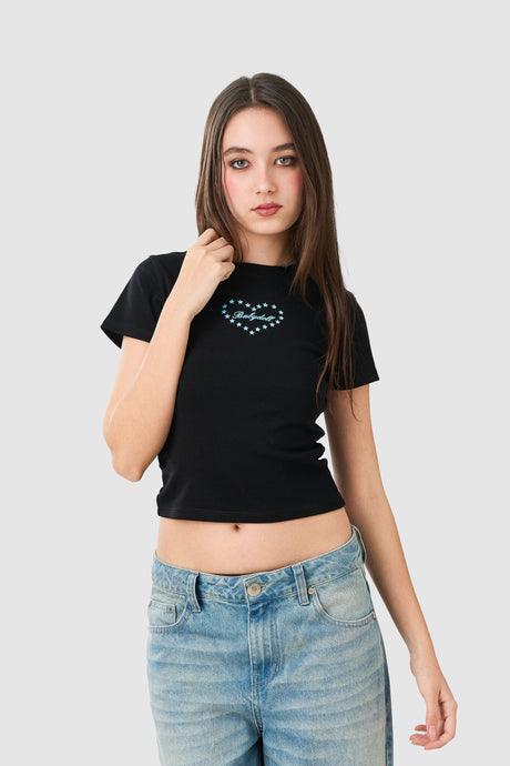 Polo Baby Tee Lula POLOS NOW Negro XS 