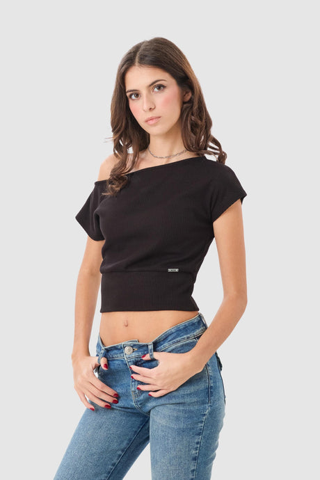 Polo Slim Fit Stefana POLOS NOW Negro XS 