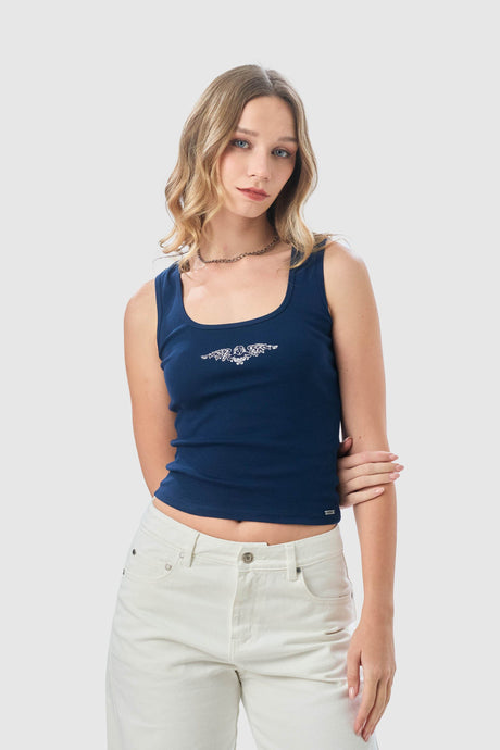 Tank Slim Fit Noir POLOS NOW Azul X Small 
